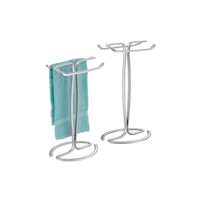 T-Shape Countertop Hand Towel Holder - Set of 2 - Chrome