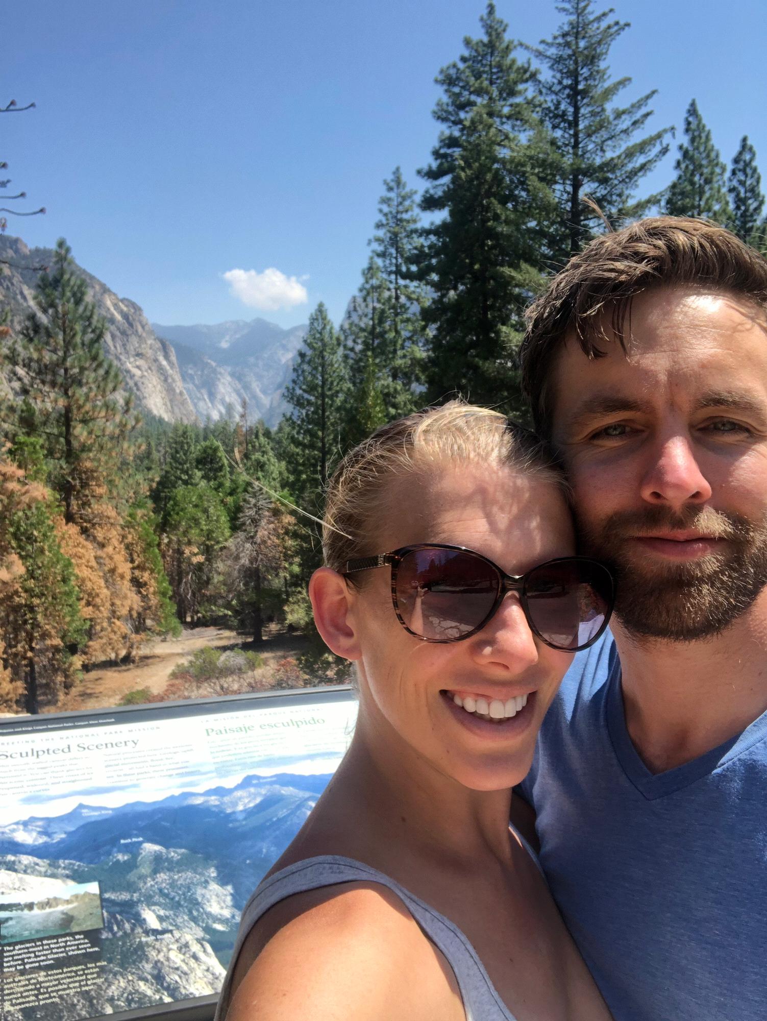 Hiking Kings Canyon for Lawrence's birthday last year.