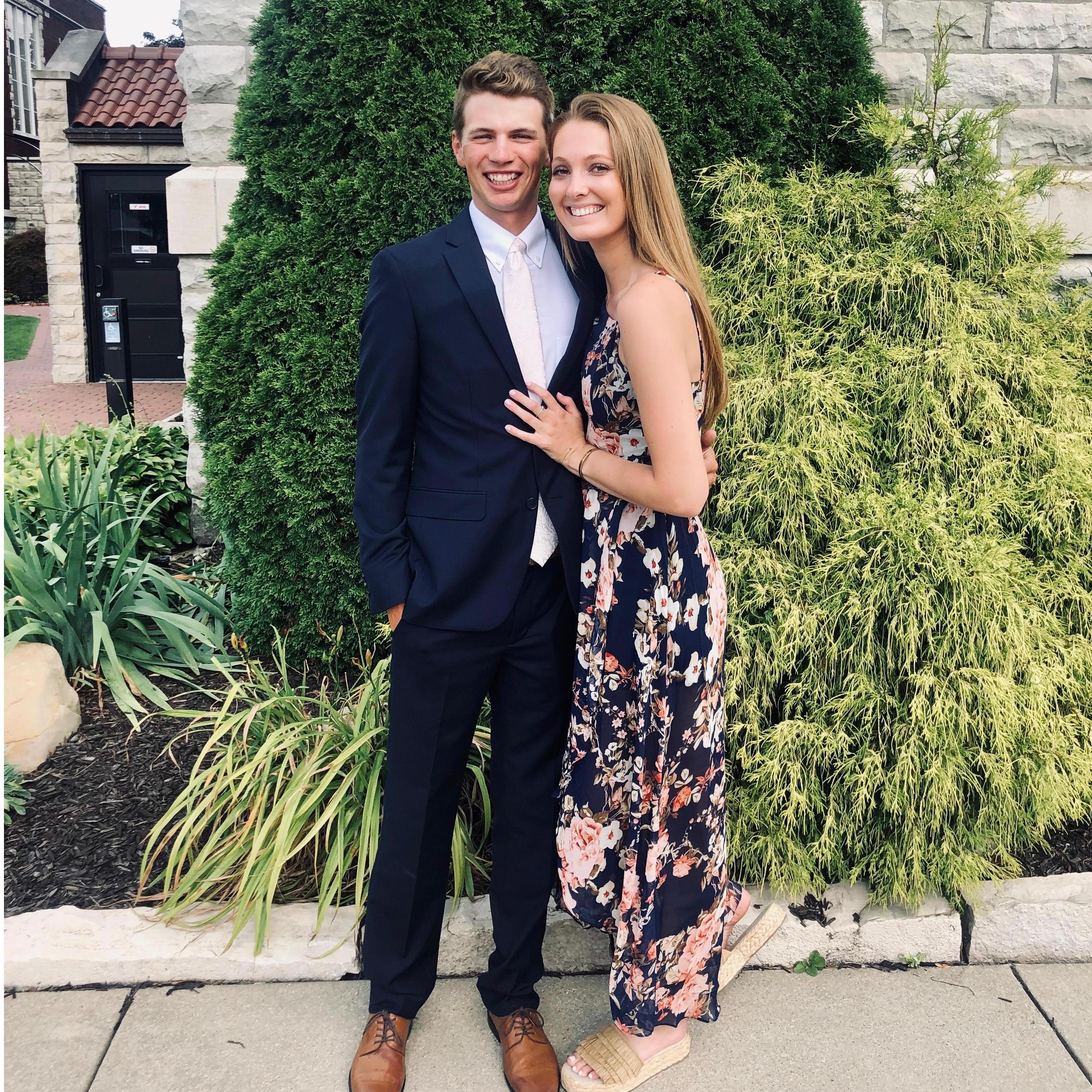 this was taken at one of the many weddings we've attended together, 2019