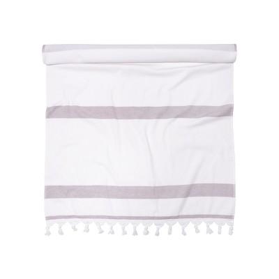 Beach Towel with Tassels - Blue
