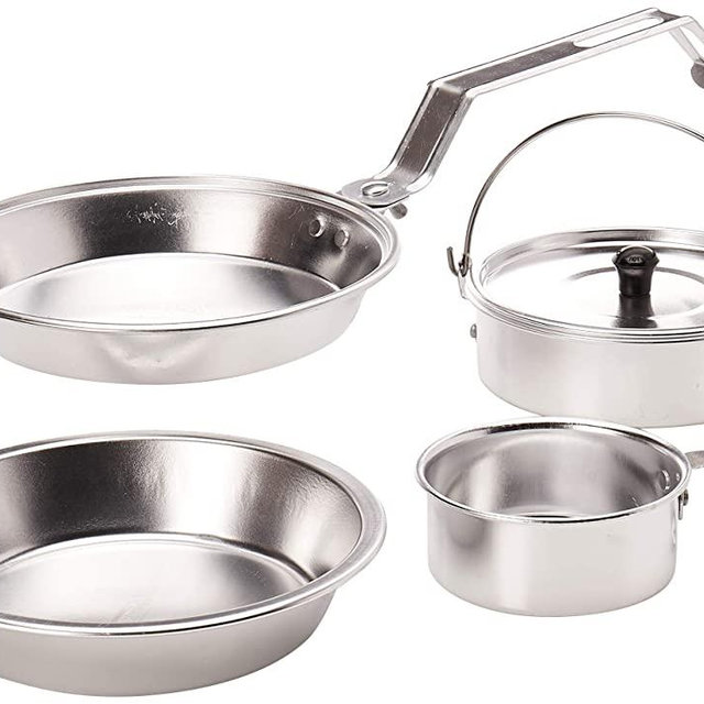 Coleman Camping Cookware | 5-Piece Aluminum Nesting Mess Kit