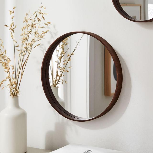 Maren Wood Mirrors, Walnut, 14"