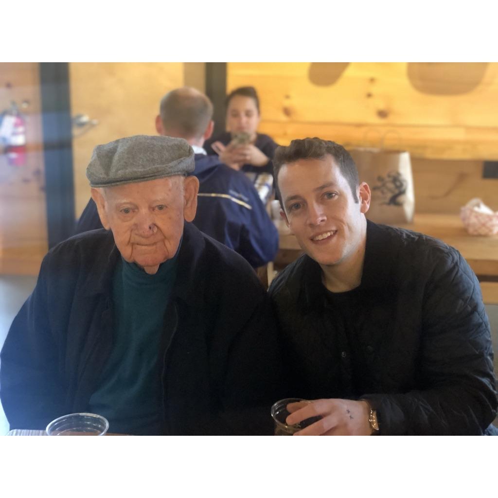 Grandpa Jim and Brandon at Treehouse Brewery