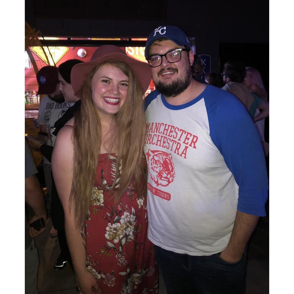 For our third date, we drove to Dallas to see one of Hayden's favorite bands, Bad Books. On the way back home, he told me he liked me and I returned the sentiment, :)