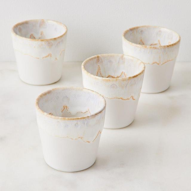 Mediterranean Reactive Glaze Espresso Cups (Set of 4)