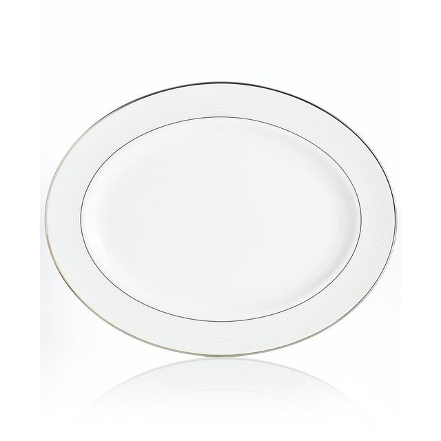 Lenox Dinnerware, Opal Innocence Stripe Large Oval Platter '16