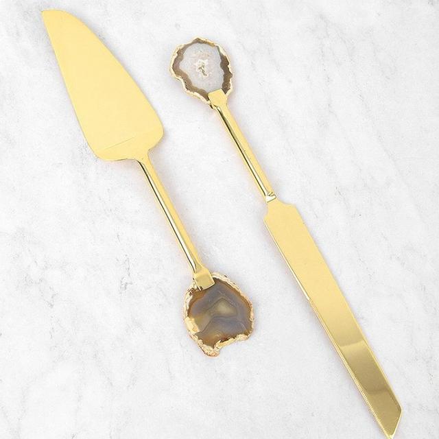 Agate Cake Serving Set