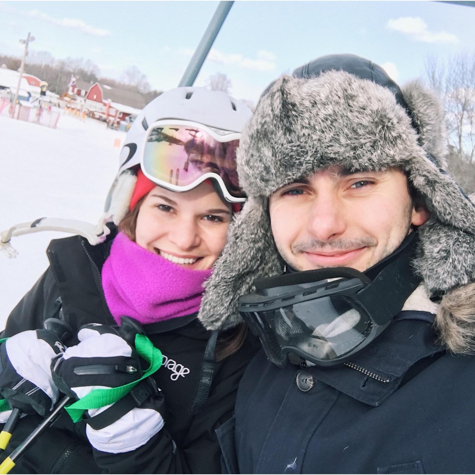 Connecticut – Bethany's first ski adventure, including hot cocoa and sub-zero temperatures (2016)