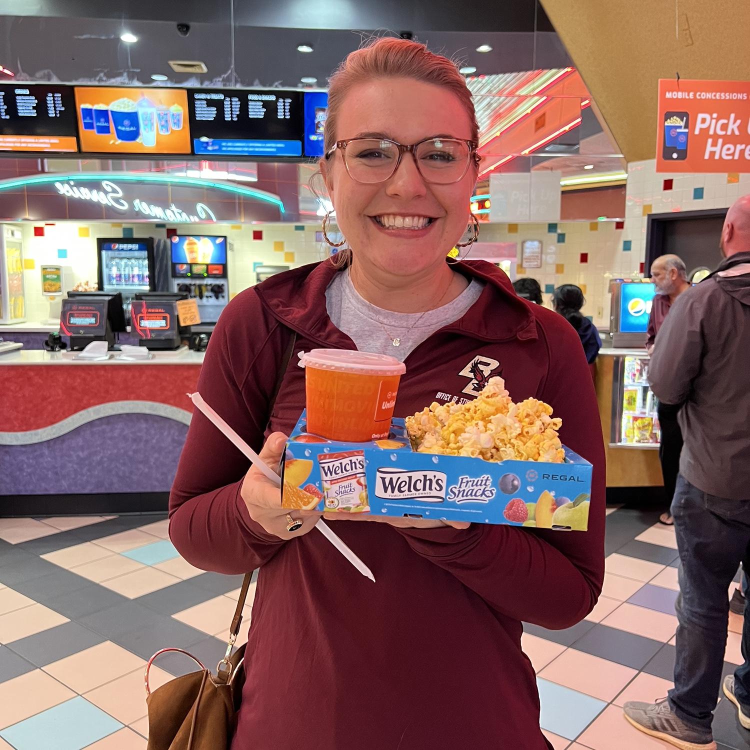 There were lots of movie dates, where Emily introduced Geoffrey to the joy of the kid's tray
