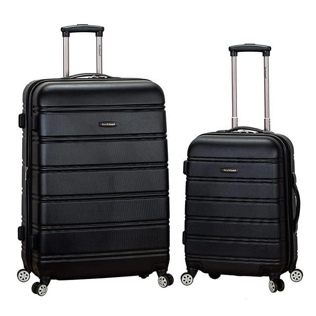 Rockland Melbourne Hardside Expandable Spinner Wheel Luggage, Black