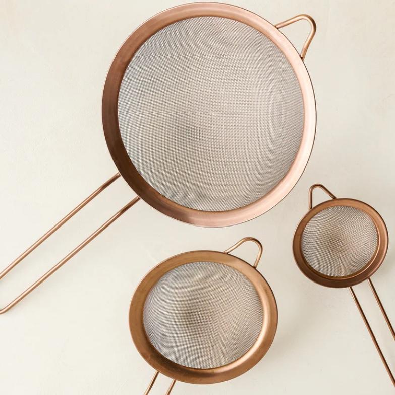 Copper Sieves Set of 3