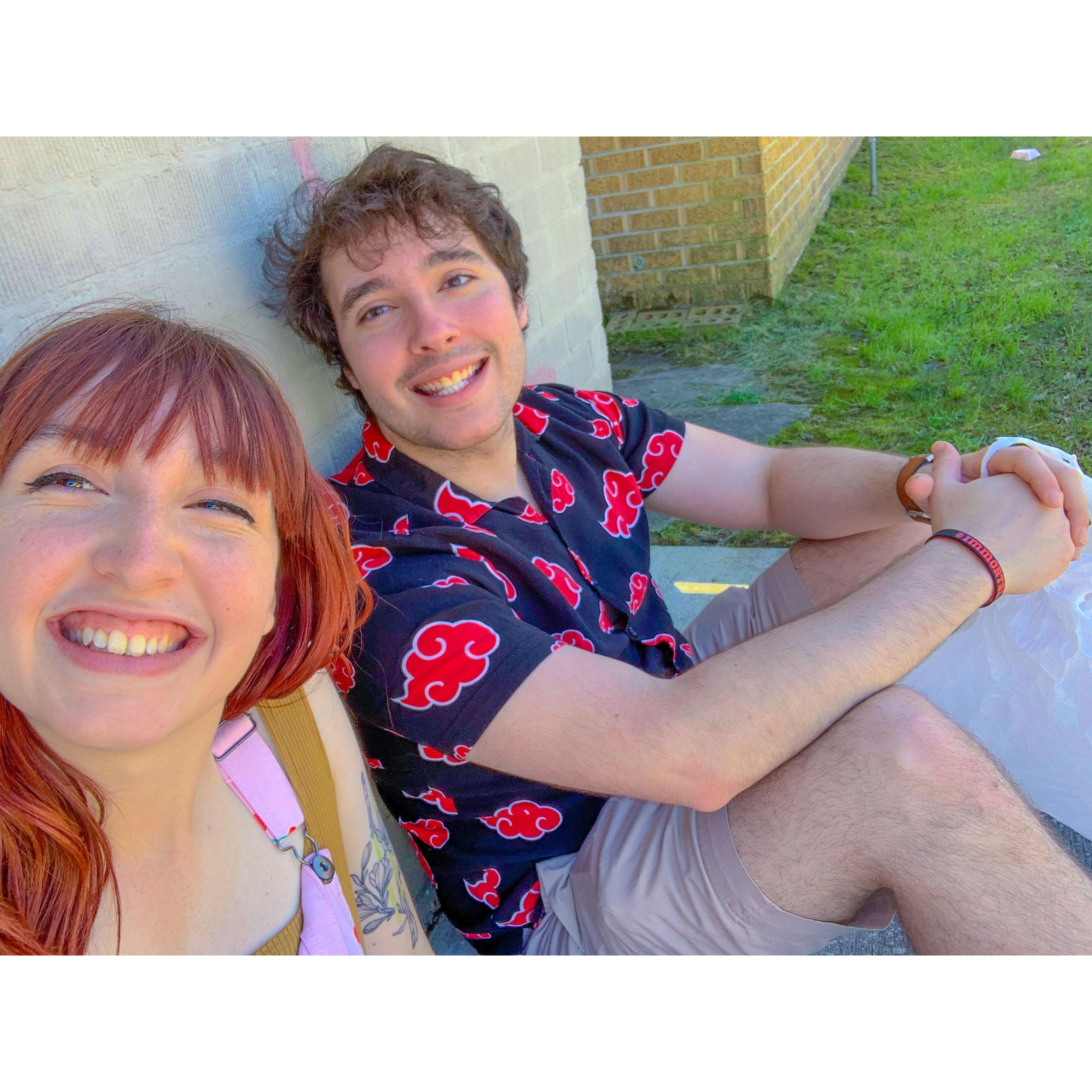 Strawberry Festival, the best part was sitting away from the crowds and hanging out