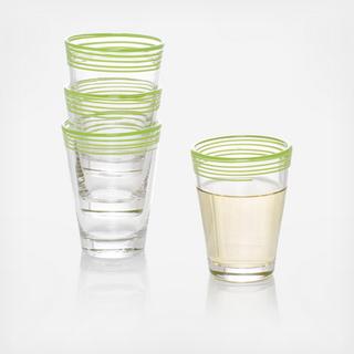 Swirl Pop Juice Glass, Set of 4