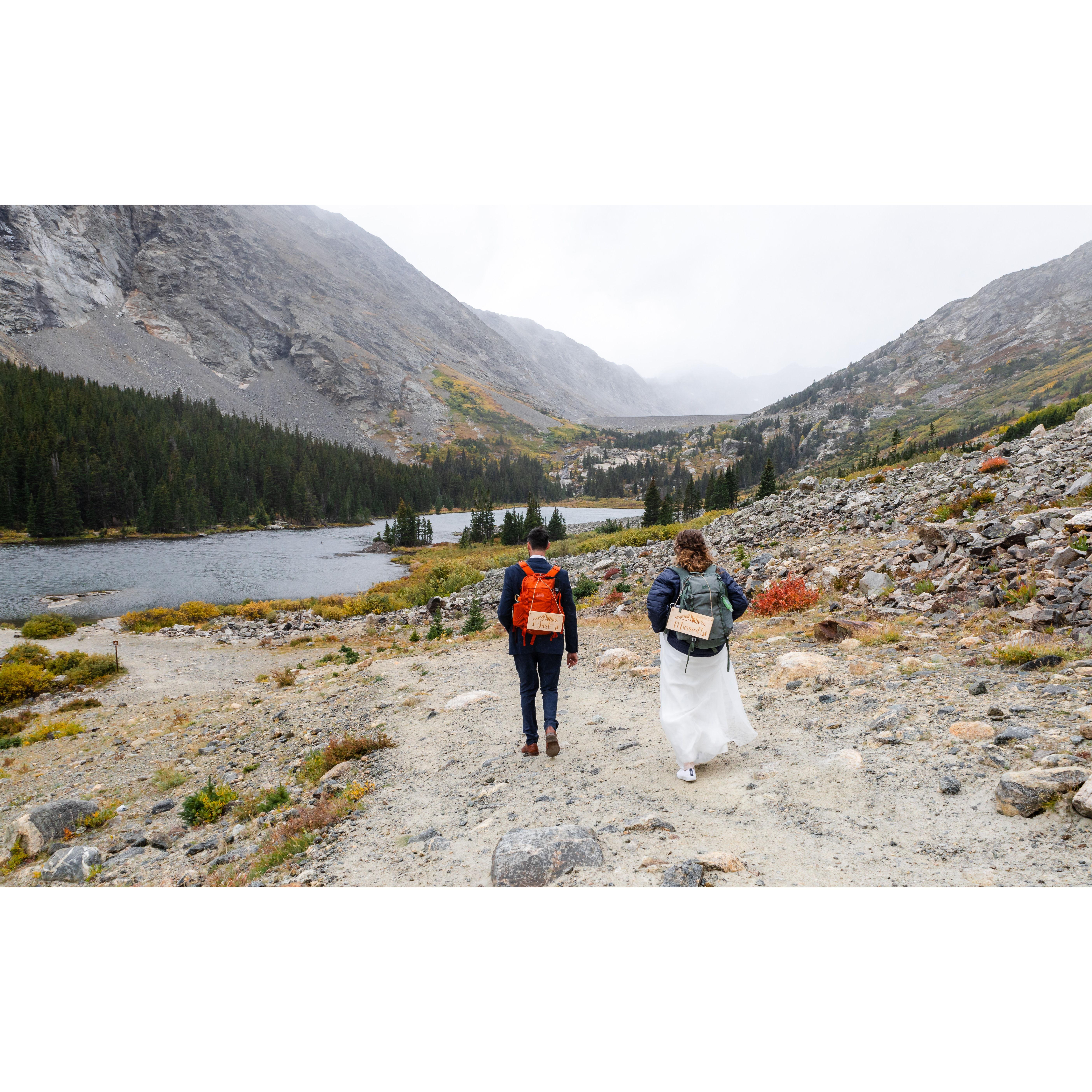 Our original plans included hiking to Blue Lakes for a pizza and beer picnic, but the weather had other plans.