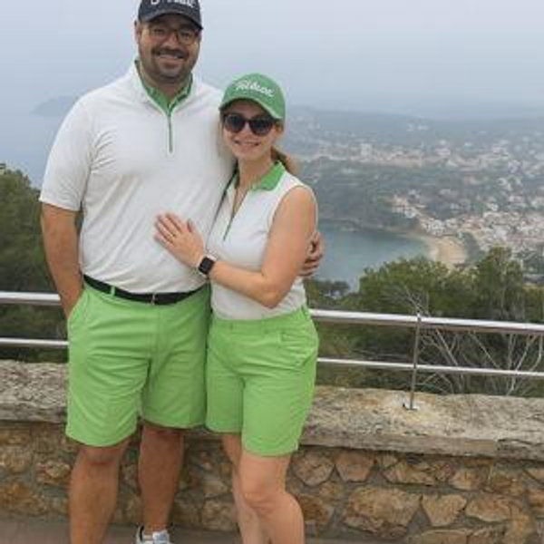 Couples Golf Outfits and Clubs