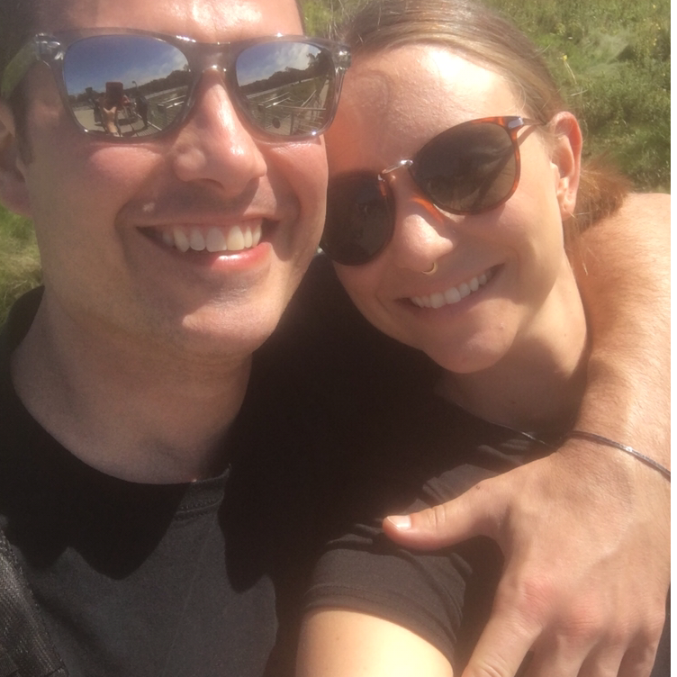 We had just got engaged in this photo.