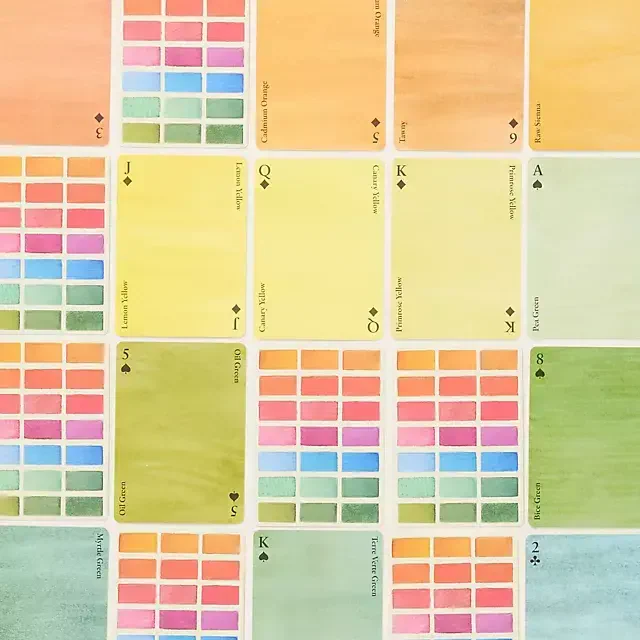 Roomytown Watercolor Playing Cards