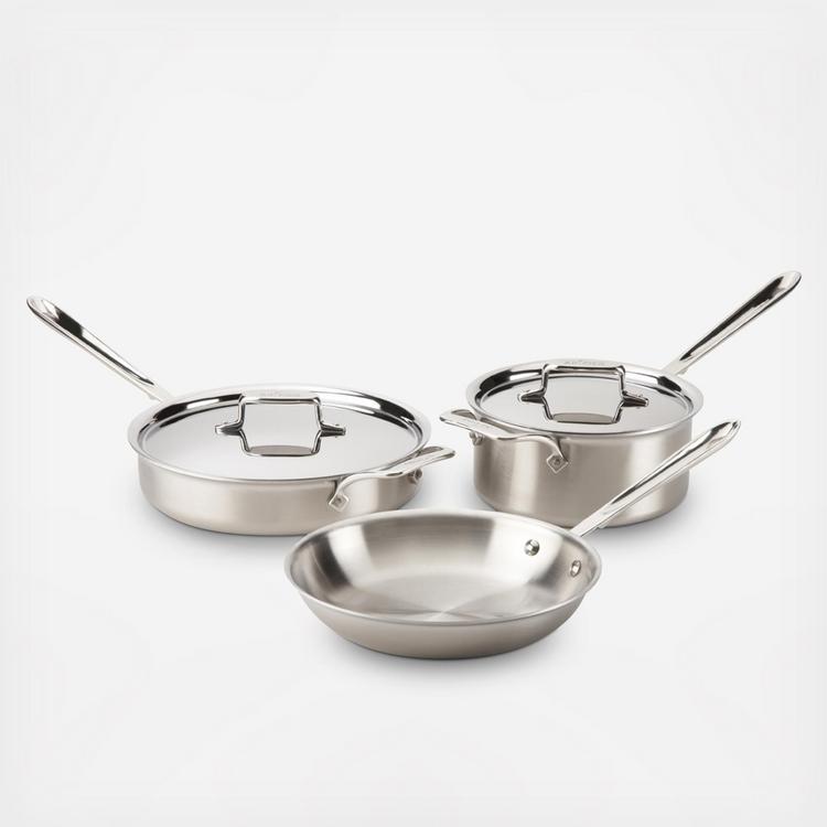 All-Clad d5 Stainless Brushed 7-Piece Cookware Set - 100