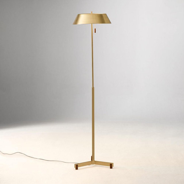 Hennings Floor Lamp, 62, Champagne Metal