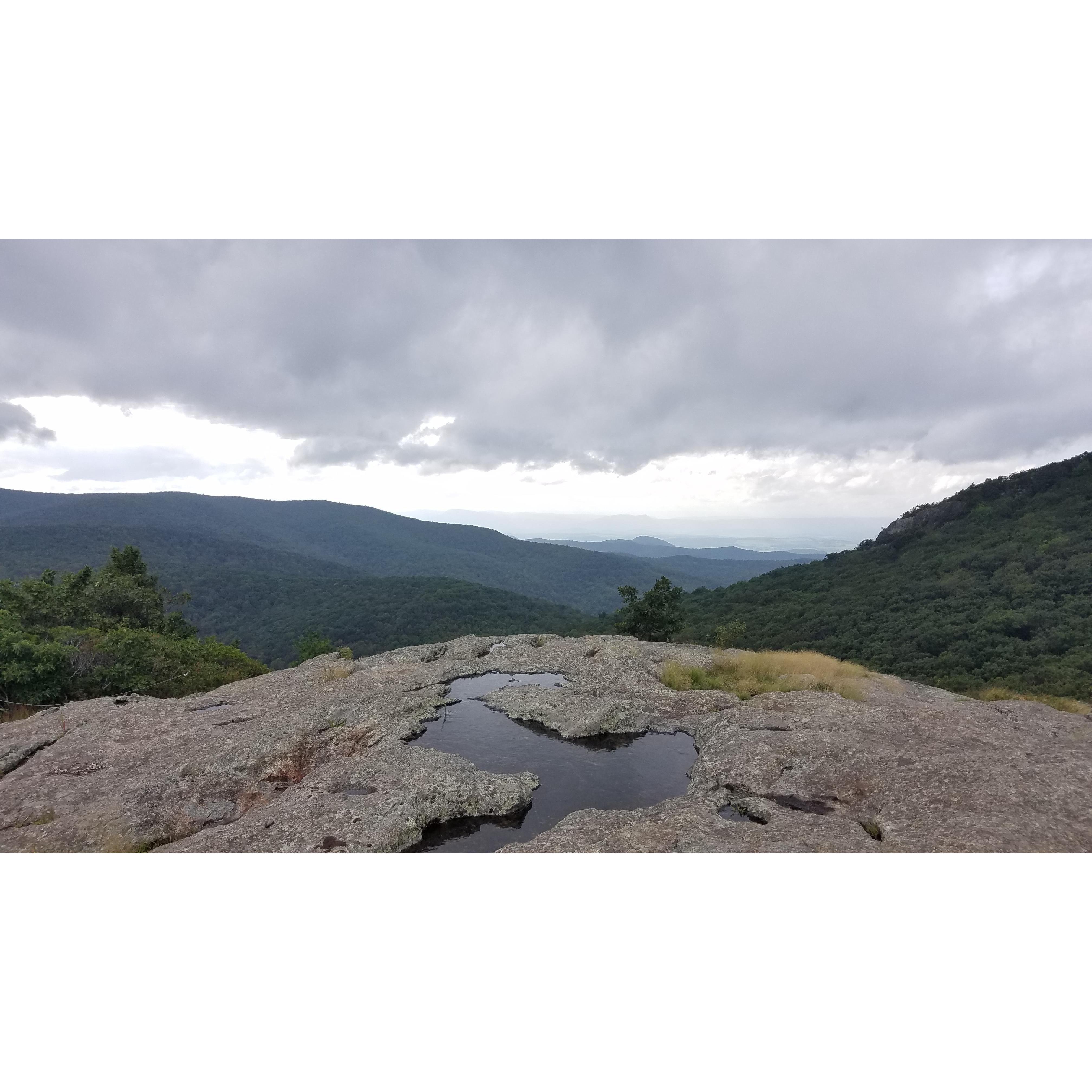A view from our vacation last year, after a long hike - Spy Rock on the Appalachian Trail.