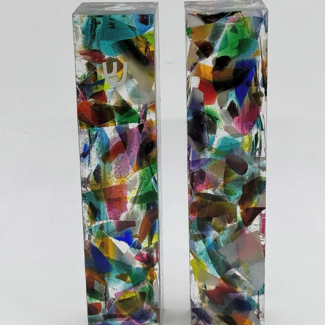 Wedding glass mezuzah