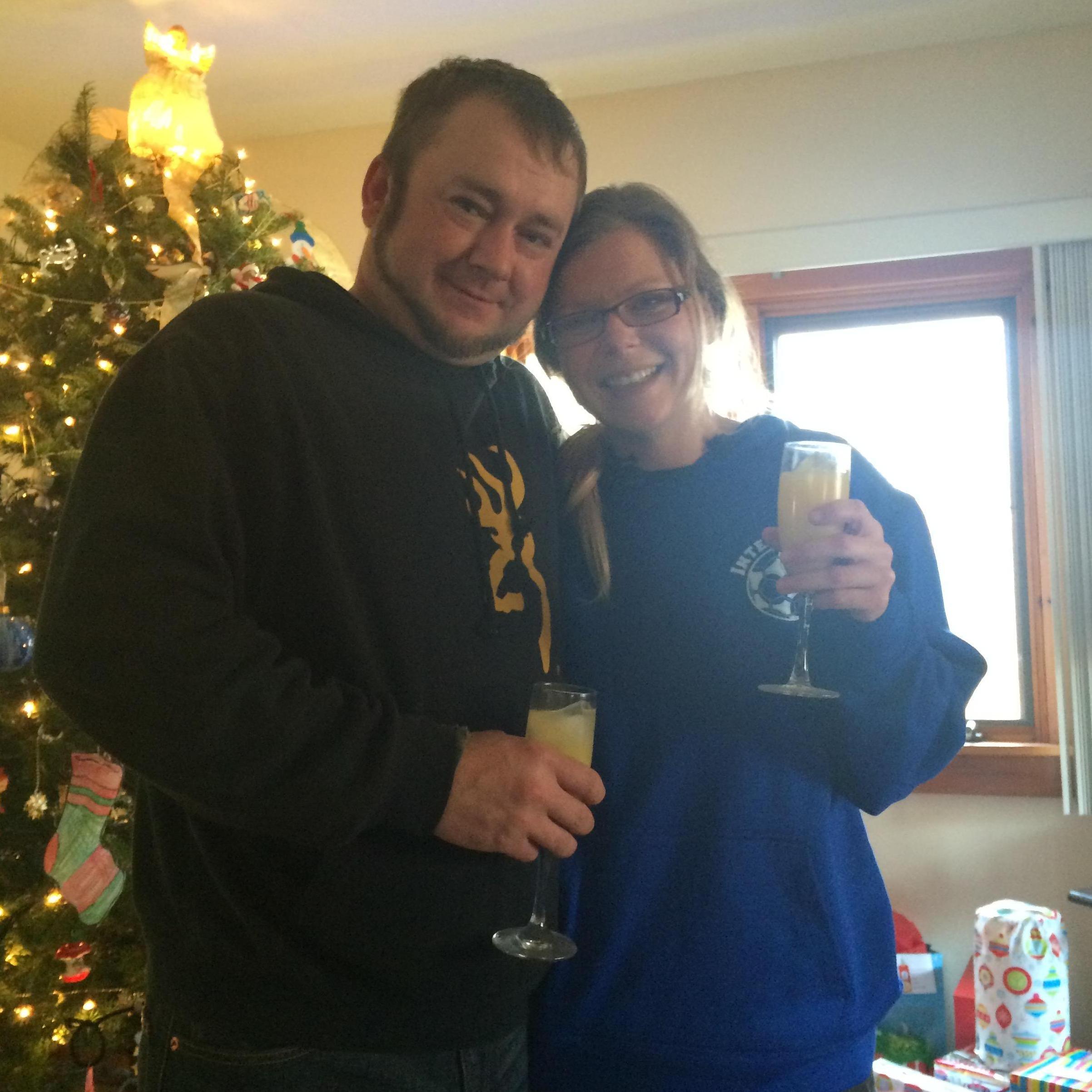 Christmas morning mimosas