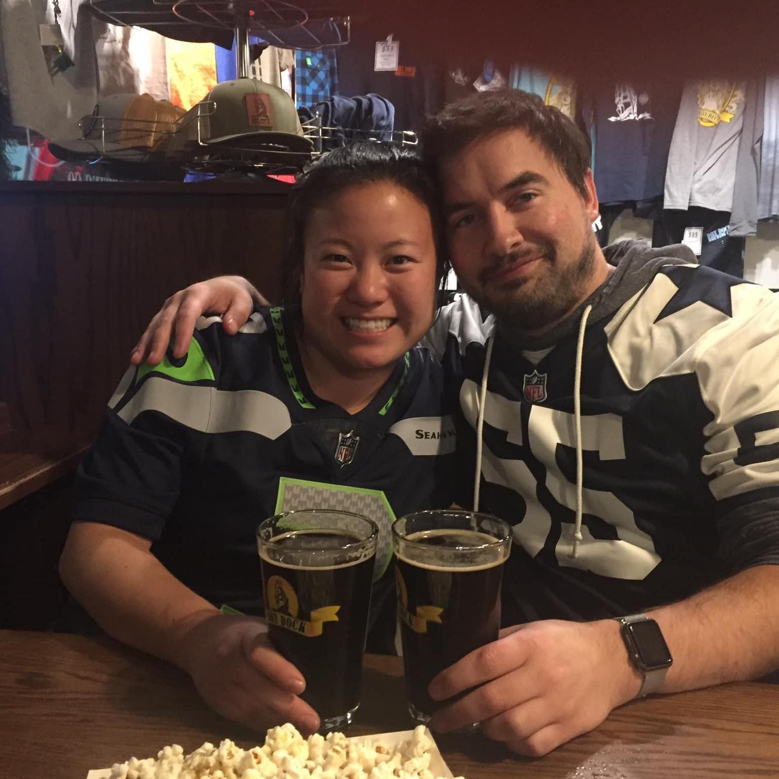 Watching the Seahawks beat the Cowboys!