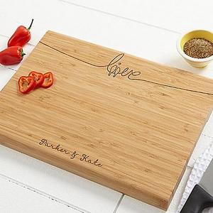 Lovebirds 10-Inch x 14-Inch Bamboo Cutting Board