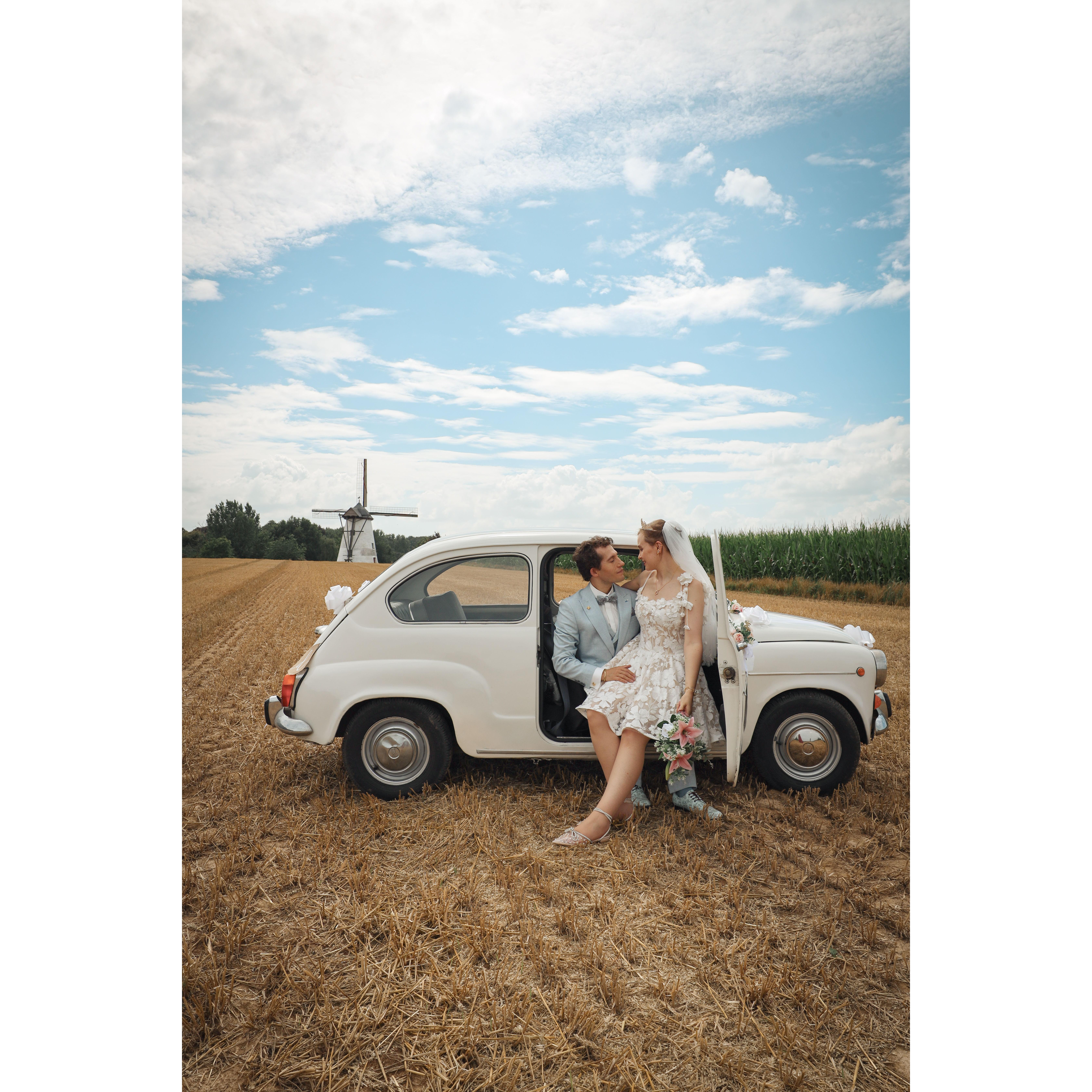 Een mooie fotoshoot met onze oldtimer kon natuurlijk niet ontbreken.