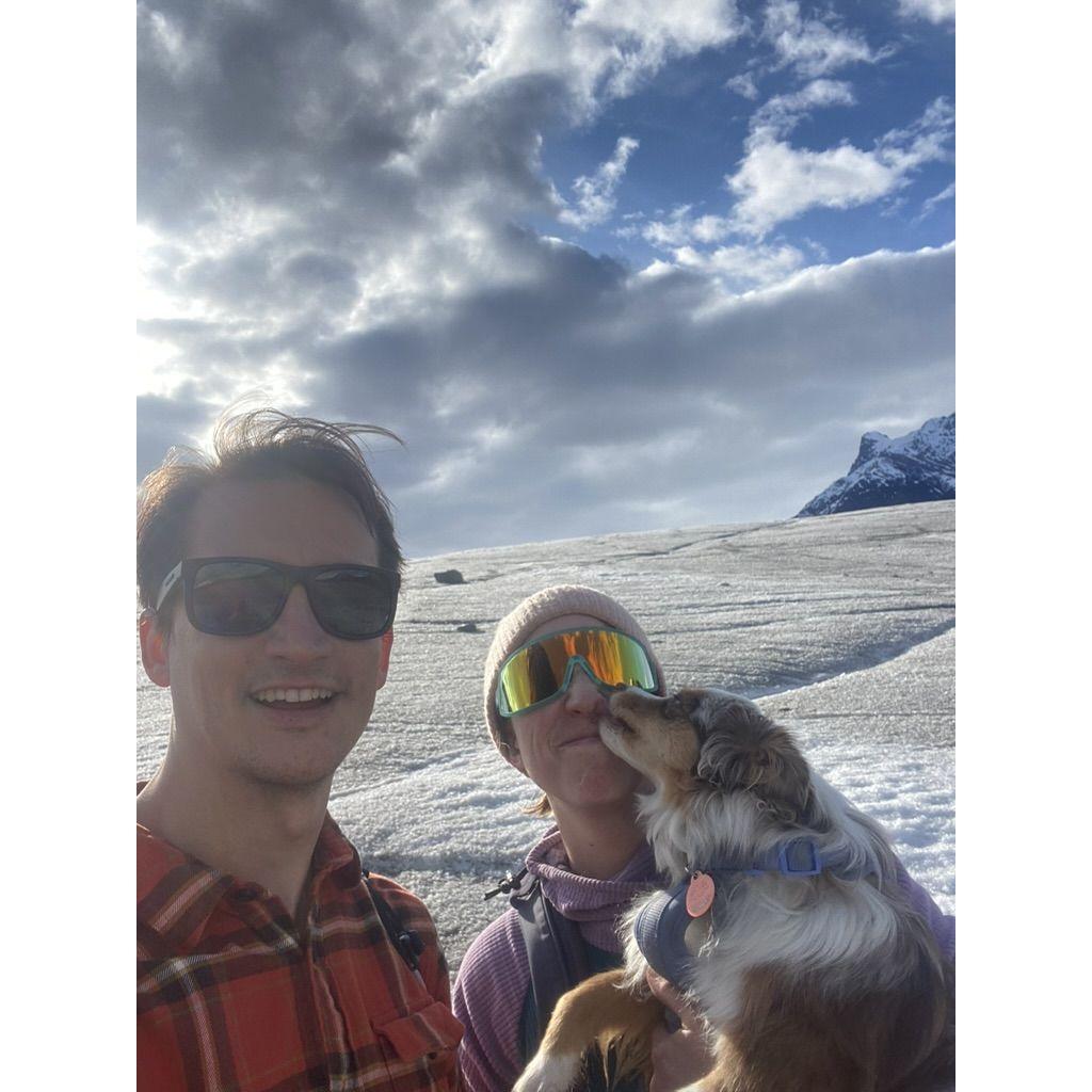 Glacier hiking in Alaska at about 8 at night!
