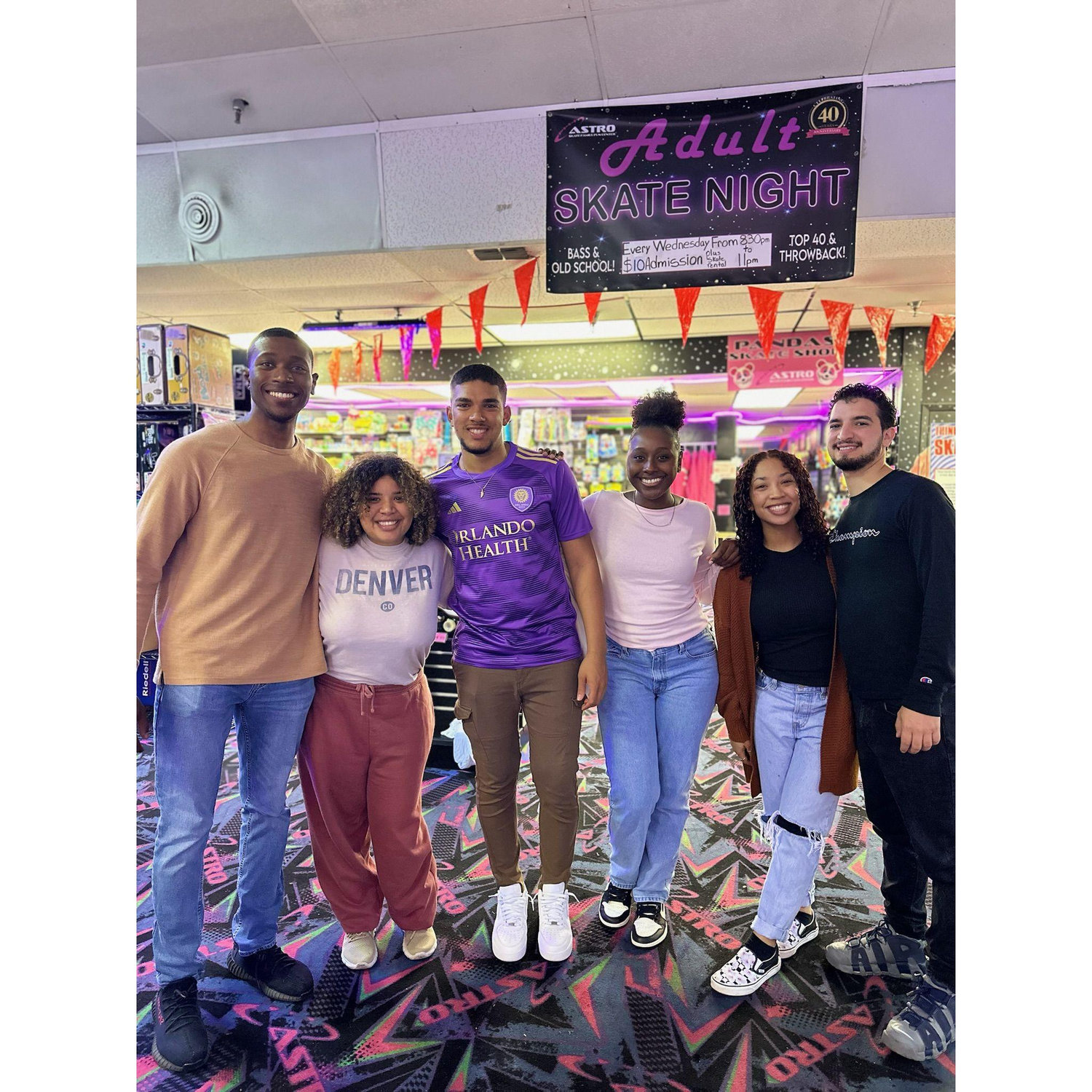 Roller skating with friends