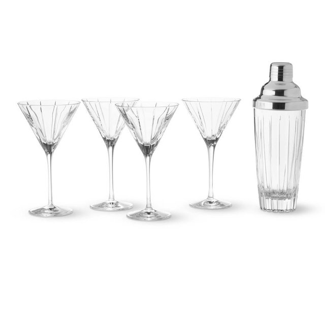 Dorset Cocktail Shaker & Martini Glasses, Set of 4