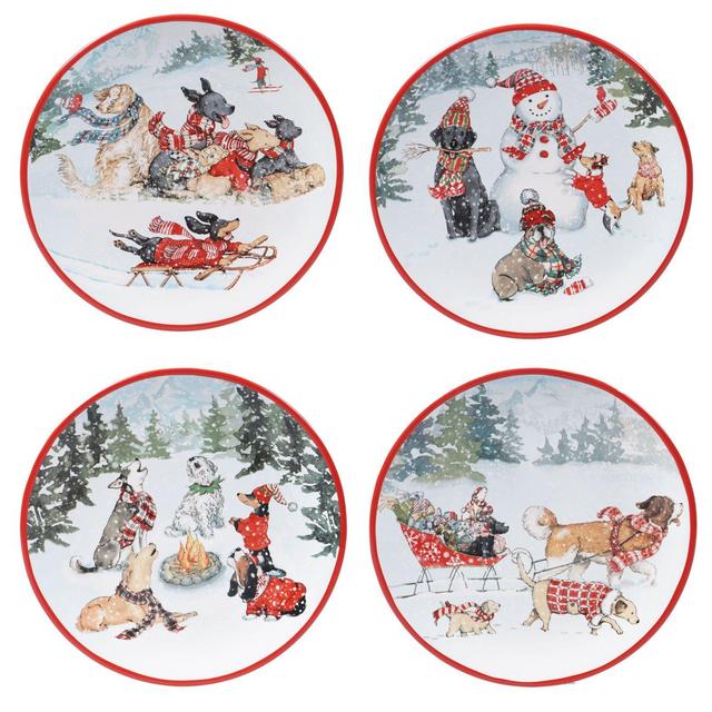 Certified International Special Delivery 9-Inch Assorted Dinner Plates (Set of 4)
