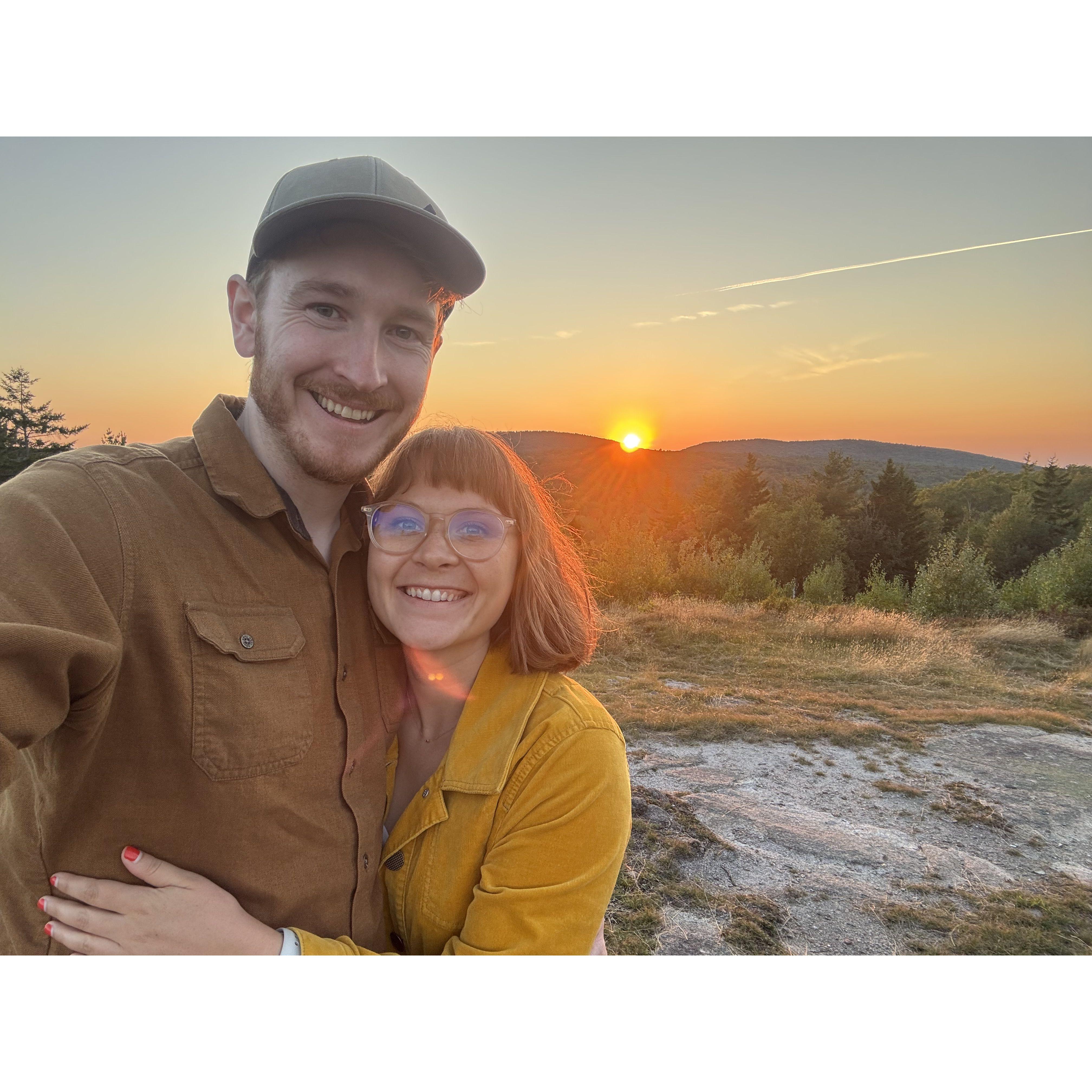 Epic sunset in Acadia National Park