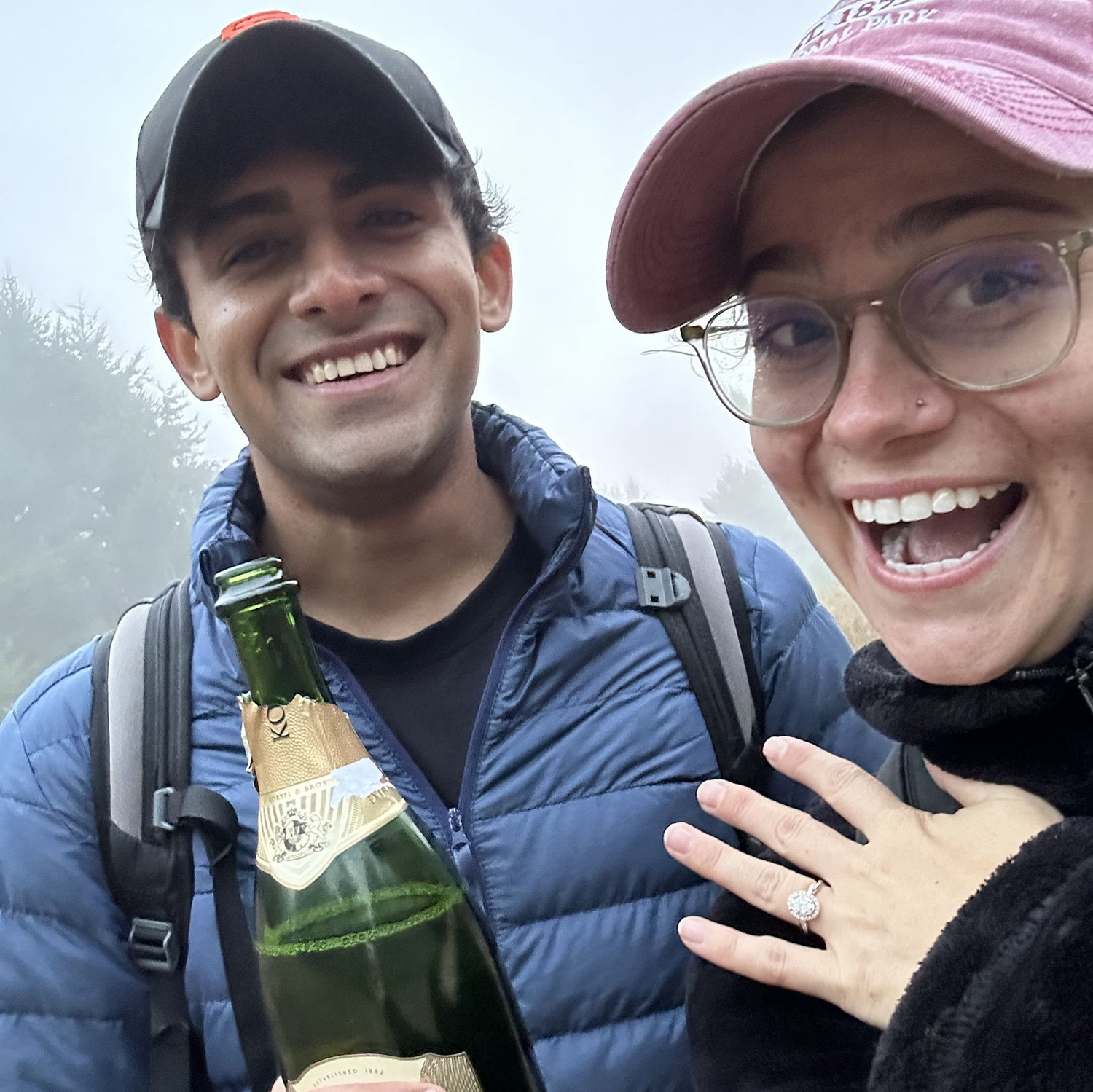 Engagement while camping at Point Reyes