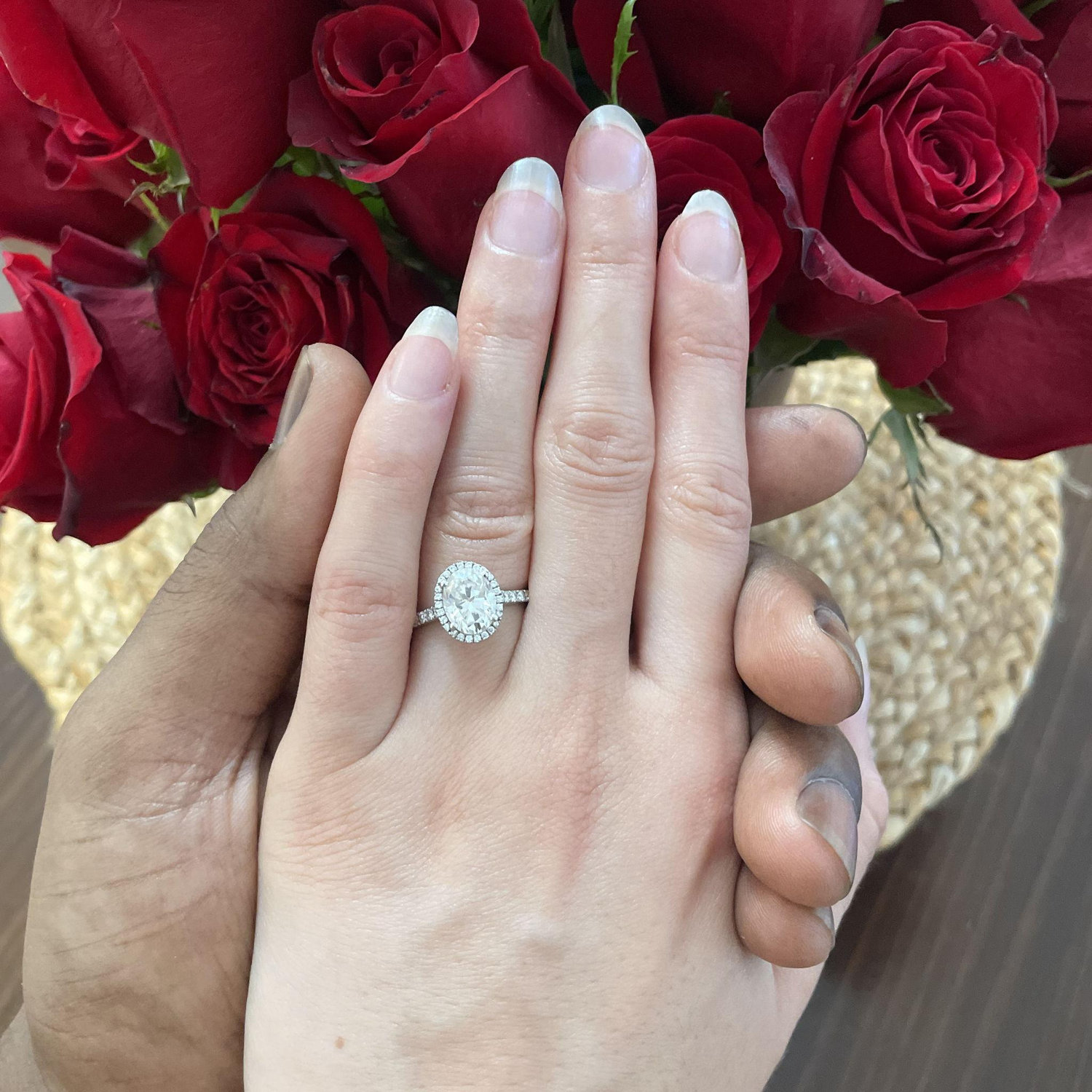“I would like a ring, I would like a ring
I would like a diamond ring on my wedding finger…” Raye