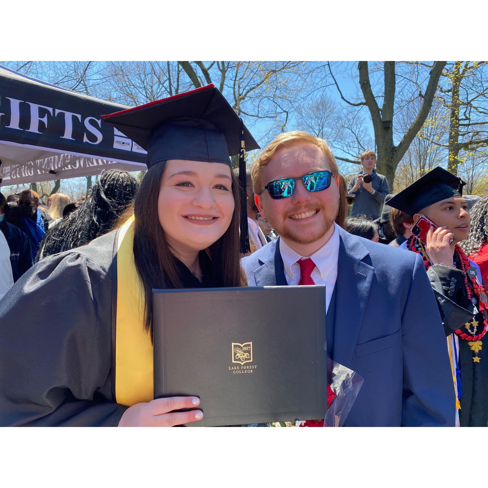 Sydney's graduation from Lake Forest College with her Bachelors!