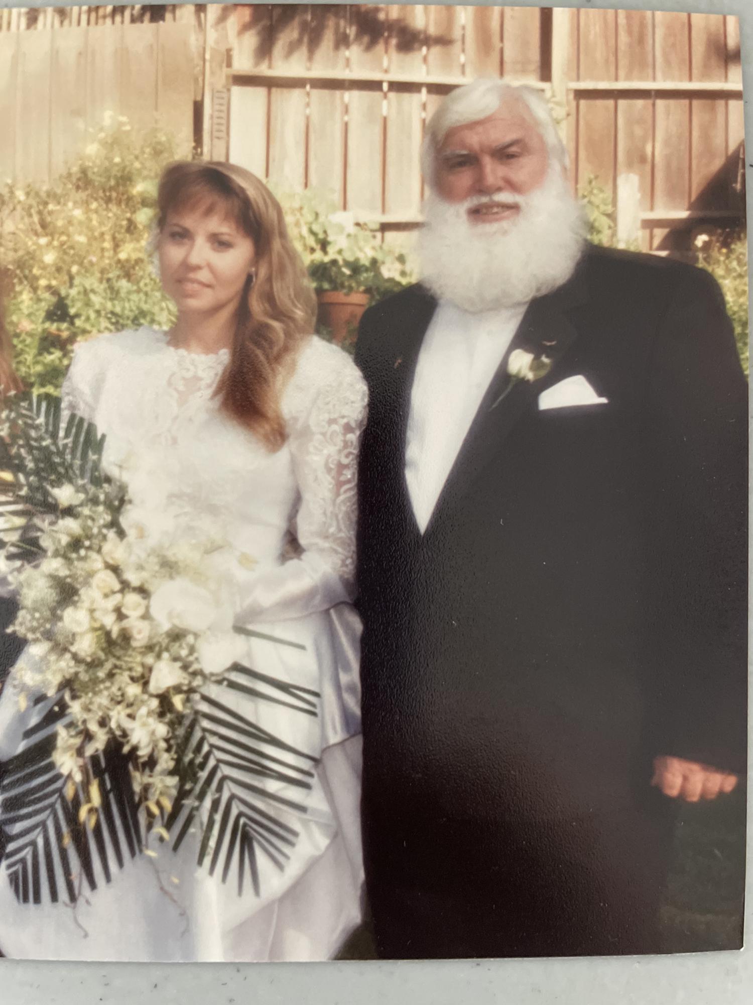 Maggie Holmes (MOTB) on her wedding day with her Father Al.