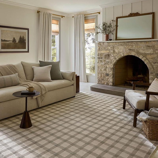 Loloi Magnolia Home by Joanna Gaines Ryder Collection RYD-02 Stone/Ivory 7'-9" x 9'-9" Area Rug