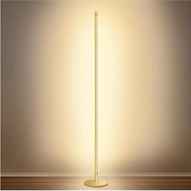 Modern Floor Lamp Led Standing Corner Lamp Gold Decor Floor Lamps Contemporary Metal Floor Lamp for Living Room Bedrooms with Remote & Touch Control