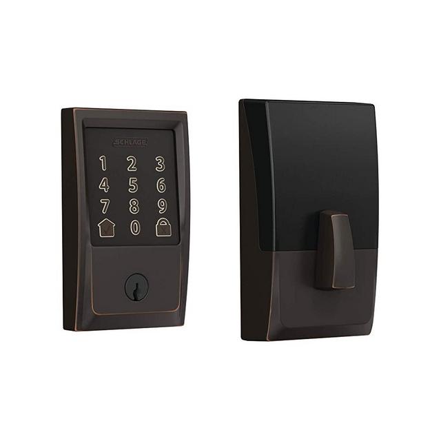 Schlage Encode Smart WiFi Deadbolt with Century Trim In Aged Bronze