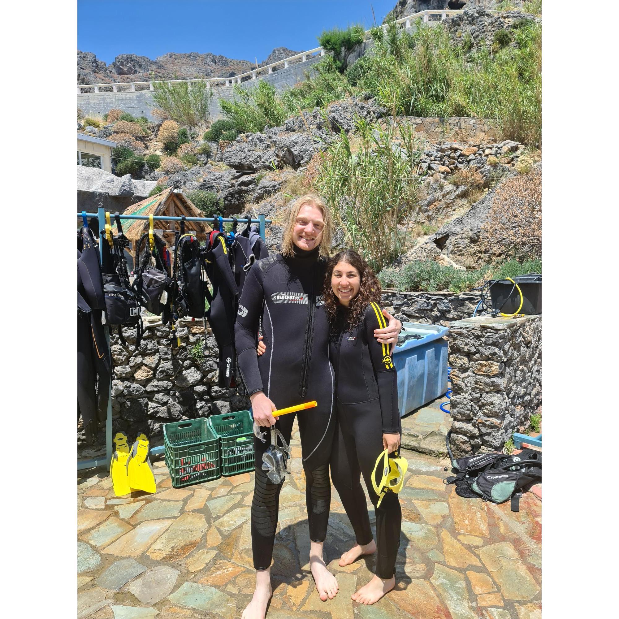 After we went scuba diving!