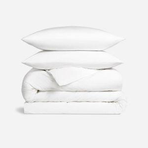 brooklinen Classic Percale Duvet Set, Solid White