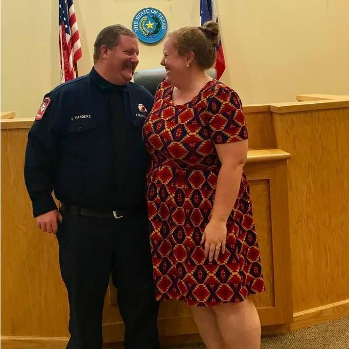 At Garrett's badge pinning.