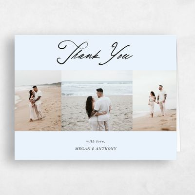Light Sky, Blue Wedding Thank You - Cristal Multiphoto