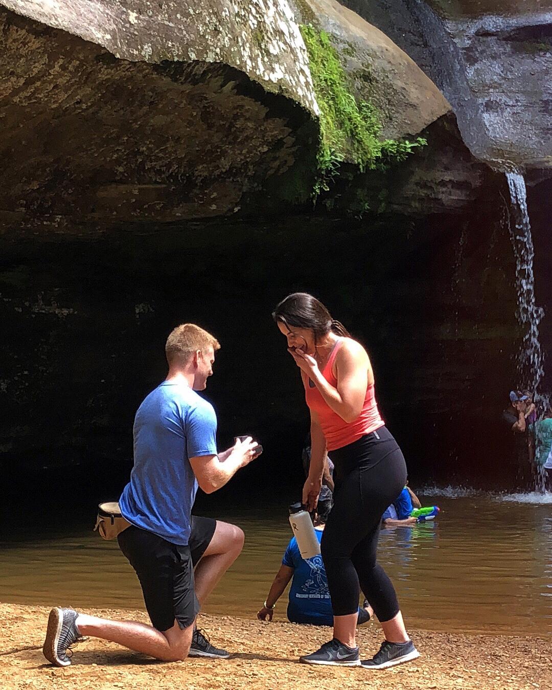 August 18, 2018 - When Dylan proposed on our hike at Hocking Hills State Park