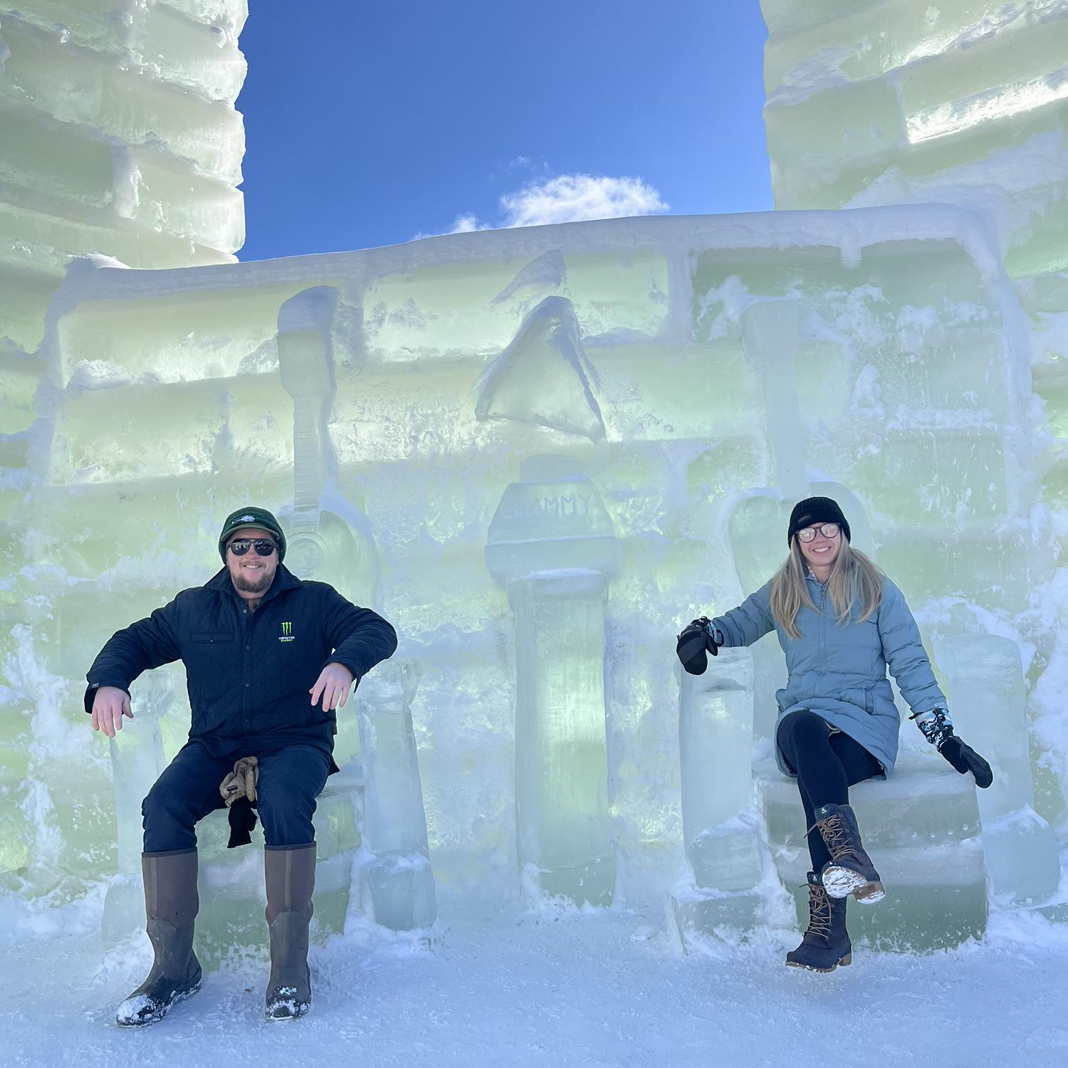 Saranac Lake’s ice castle in upstate New York (2025).