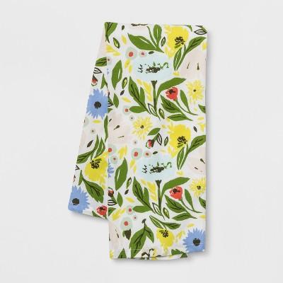 28"x18" Floral Flat Weave Kitchen Towel - Opalhouse™
