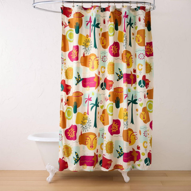 13pc Collage Shower Curtain Bundle with Hooks - Opalhouse™ designed with Jungalow™