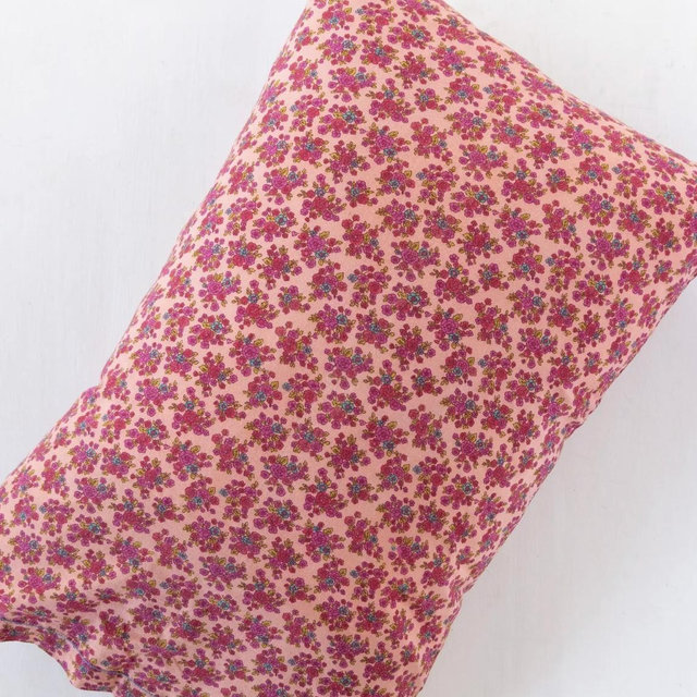 Mix & Match Cotton Pillowcase, Single - Blush Folk Ditsy